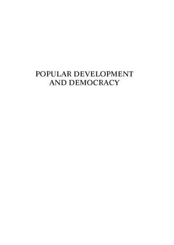 Popular Development And Democracy Case Studies With Rural Dimensions In The Philippines Indonesia And Kerala 1st Edition Olle Trnquist