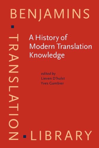 A History Of Modern Translation Knowledge Sources Concepts Effects Lieven Dhulst