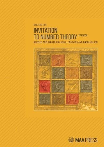 Invitation To Number Theory 2nd Edition Oystein Ore