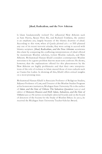 Jihad Radicalism And The New Atheism Mohammad Hassan Khalil