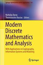 Modern Discrete Mathematics And Analysis With Applications In Cryptography Nicholas J Daras