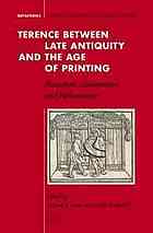 Terence Between Late Antiquity And The Age Of Printing Illustration Commentary And Performance Torellohill