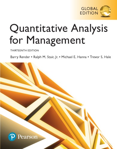 Quantitative Analysis For Management 13th Global Render Barry Stair
