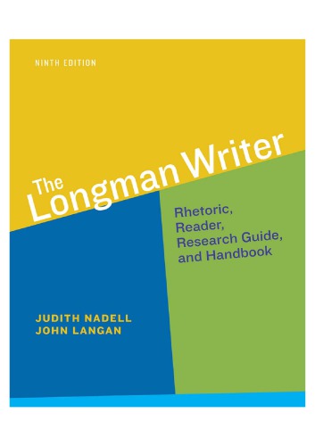 The Longman Writer 4th Edition Eliza A Comodromos John Langan