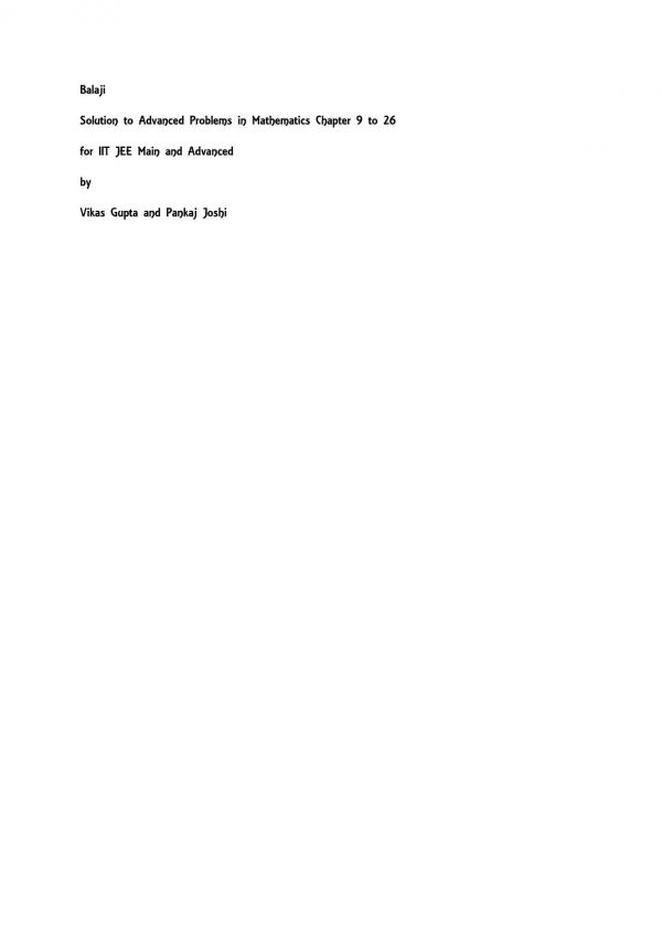 Solution To Advanced Problems In Mathematics For Jee Main Advanced Chapter 926 5th Edition Vikas Gupta