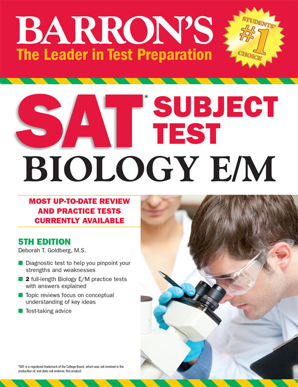 Sat Subject Test In Biology Em 5th Edition Deborah T Goldberg