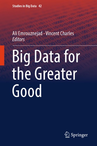 Big Data For The Greater Good Ali Emrouznejad Vincent Charles Eds