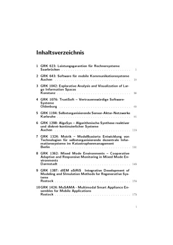 Dagstuhl Zehn Plus Eins Zehn Informatikgraduiertenkollegs Und Ein Informatikforschungskolleg Stellen Sich Vor 46 Juni 2007 Otto Spaniol