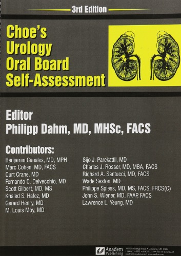 Choes Urology Oral Board Selfassessment 3rd Edition Phillipp Dahm Editor