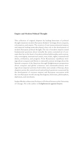 Empire And Early Modern Political Thought Sankar Muthu Editor