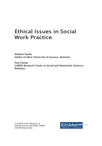 Ethical Issues In Social Work Practice Frunz Ana Sandu Antonio