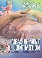 Measurement Of Joint Motion A Guide To Goniometry 5th Norkin