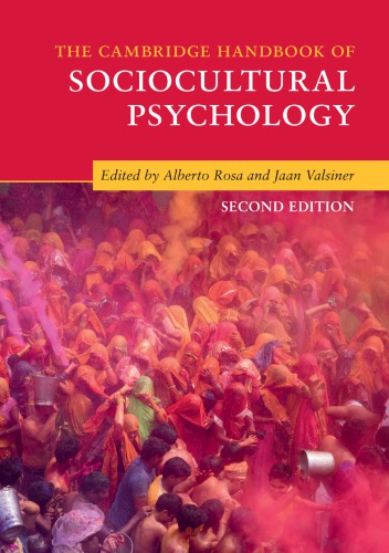Cambridge Handbook Of Sociocultural Psychology 2nd Alberto Rosa