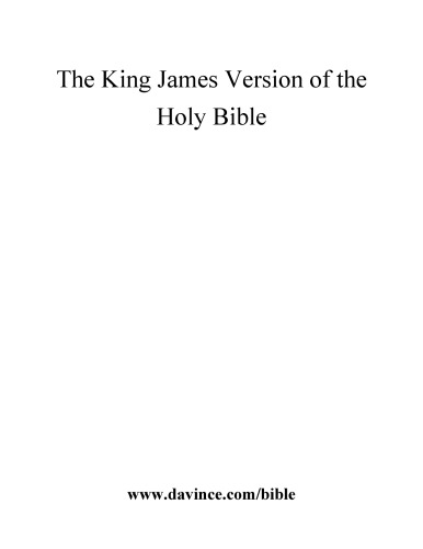 The King James Version Of The Holy Bible Coll