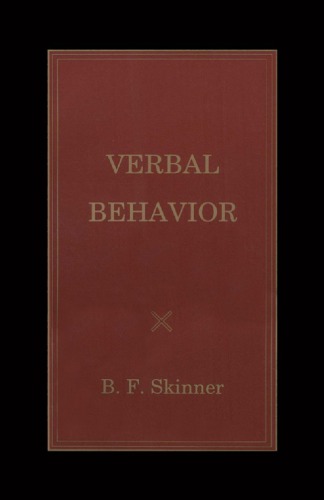 Verbal Behavior B F Skinner