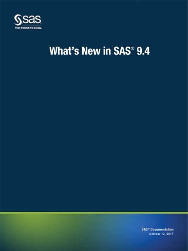 Whats New In Sas 94 1st Sas Institute