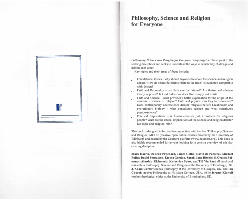 Philosophy Science And Religion For Everyone Ebook Duncan Pritchard Mark Harris