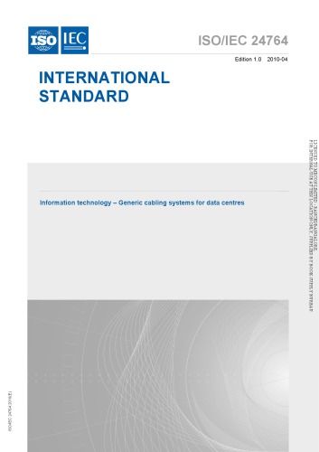 Isoiec 24764 Information Technology Generic Cabling Systems For Data Centres Isoiec Copyright Office