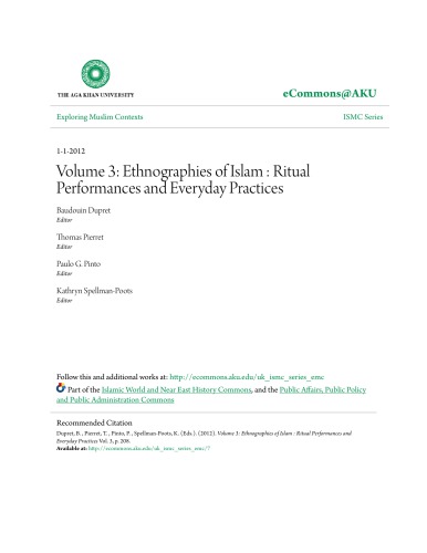 Ethnographies Of Islam Ritual Performances And Everyday Practices Dupret