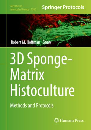 3d Spongematrix Histoculture 1st Ed Robert M Hoffman