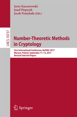 Numbertheoretic Methods In Cryptology 1st Ed Jerzy Kaczorowski