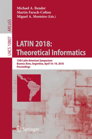 Latin 2018 Theoretical Informatics 1st Ed Michael A Bender