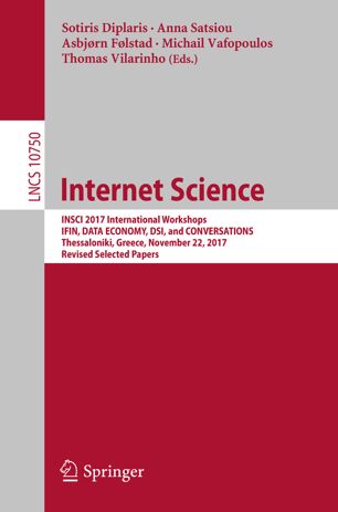 Internet Science 1st Ed Sotiris Diplaris Anna Satsiou Asbjrn Flstad