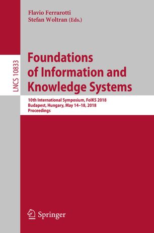 Foundations Of Information And Knowledge Systems 1st Ed Flavio Ferrarotti