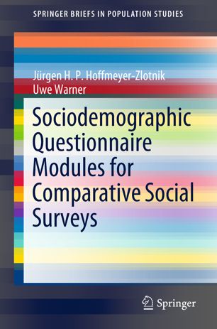 Sociodemographic Questionnaire Modules For Comparative Social Surveys 1st Ed Jrgen Hp Hoffmeyerzlotnik