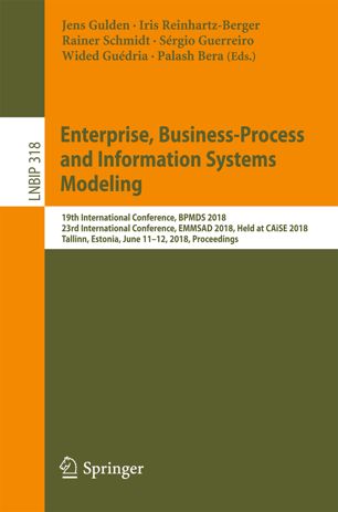 Enterprise Businessprocess And Information Systems Modeling 1st Ed Jens Gulden