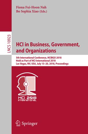 Hci In Business Government And Organizations 1st Ed Fiona Fuihoon Nah