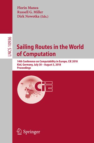 Sailing Routes In The World Of Computation 1st Ed Florin Manea