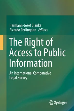 The Right Of Access To Public Information 1st Ed Hermannjosef Blanke