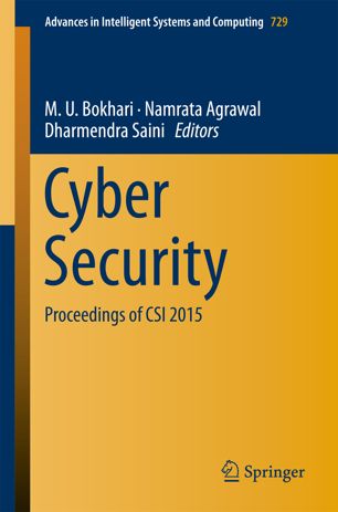 Cyber Security 1st Ed M U Bokhari Namrata Agrawal Dharmendra Saini