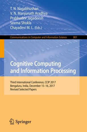Cognitive Computing And Information Processing 1st Ed Tn Nagabhushan