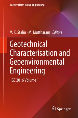 Geotechnical Characterisation And Geoenvironmental Engineering 1st Ed V K Stalin