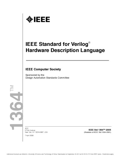 Ieee Standard For Verilog Hardware Description Language Coll