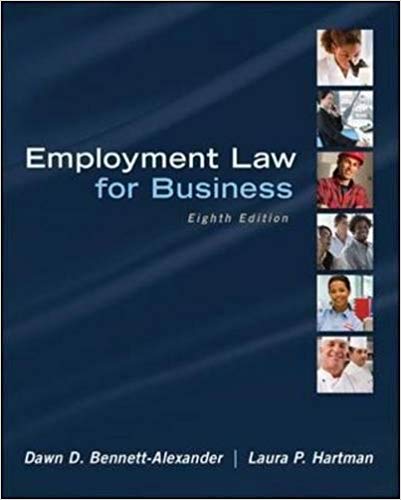 Employment Law For Business 8th Edition Dawn D Bennettalexander