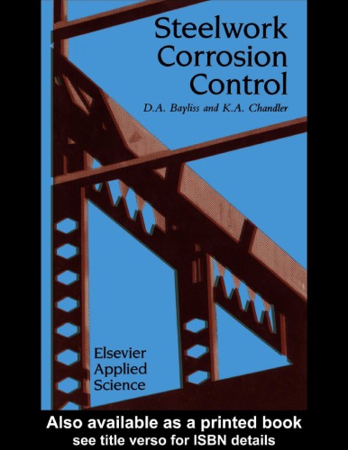 Steelwork Corrosion Control Bayliss Derek A Chandler Kenneth A
