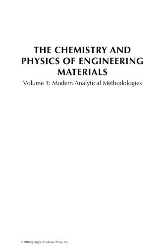 The Chemistry And Physics Of Engineering Materials Volume 1 Modern Analytical Methodologies Alexandr A Berlin Roman Joswik Vatin Nikolai Ivanovich Eds