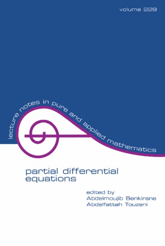 Partial Differential Equations Proceedings Of The International Conference Held In Fez 2nd Ed Abdelmoujib Benkirane Editor