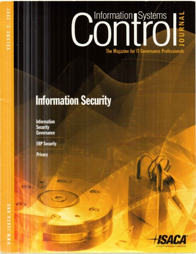 Information Systems Control Magazine 2007 Volume 2 Isaca