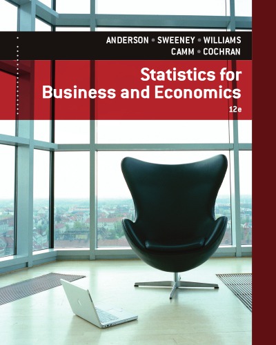 Statistics For Business Economics 12th David R Anderson Et Al