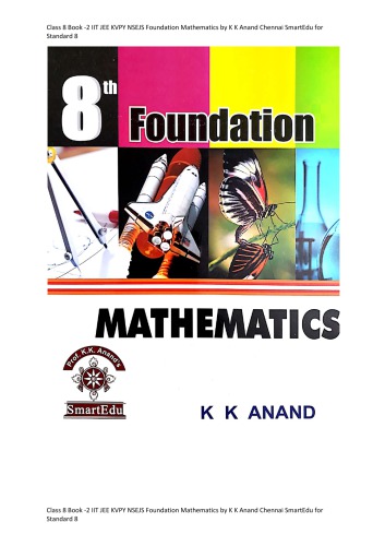Class 8 Book 2 Foundation Mathematics K K Anand Chennai