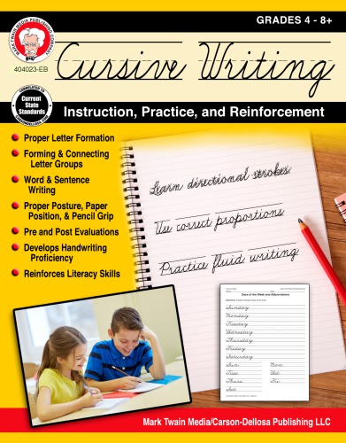 Cursive Writing Instruction Practice And Reinforcement Grades 4 9 Schyrlet Cameron
