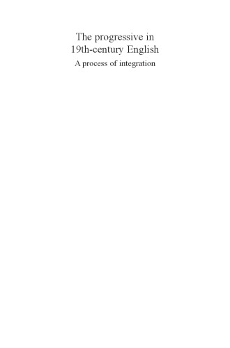 The Progressive In 19thcentury English A Process Of Integration Hardcover Erik Smitterberg