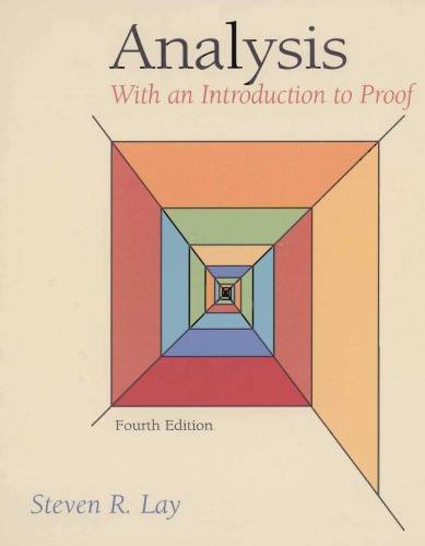 Analysis With An Introduction To Proof 4th Steven R Lay