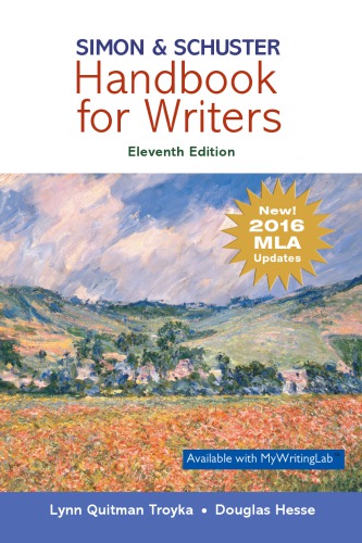 Simon Schuster Handbook For Writers 2016 Mla Update 11th Edition Lynn Quitman Troyka