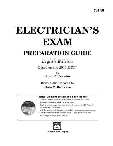 Electricians Exam Preparation Guide 8th John Traister Dale C Brickner