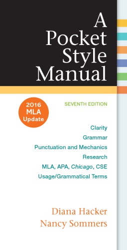 A Pocket Style Manual 2016 Mla Update 7th Diana Hacker